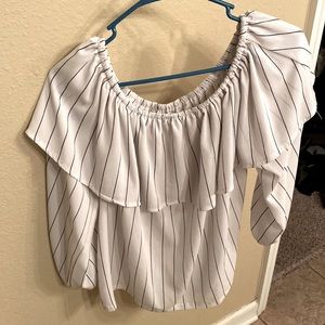 ASOS Women’s Off-The-Shoulder Blouse w/ Cinched Sleeves - Size XL